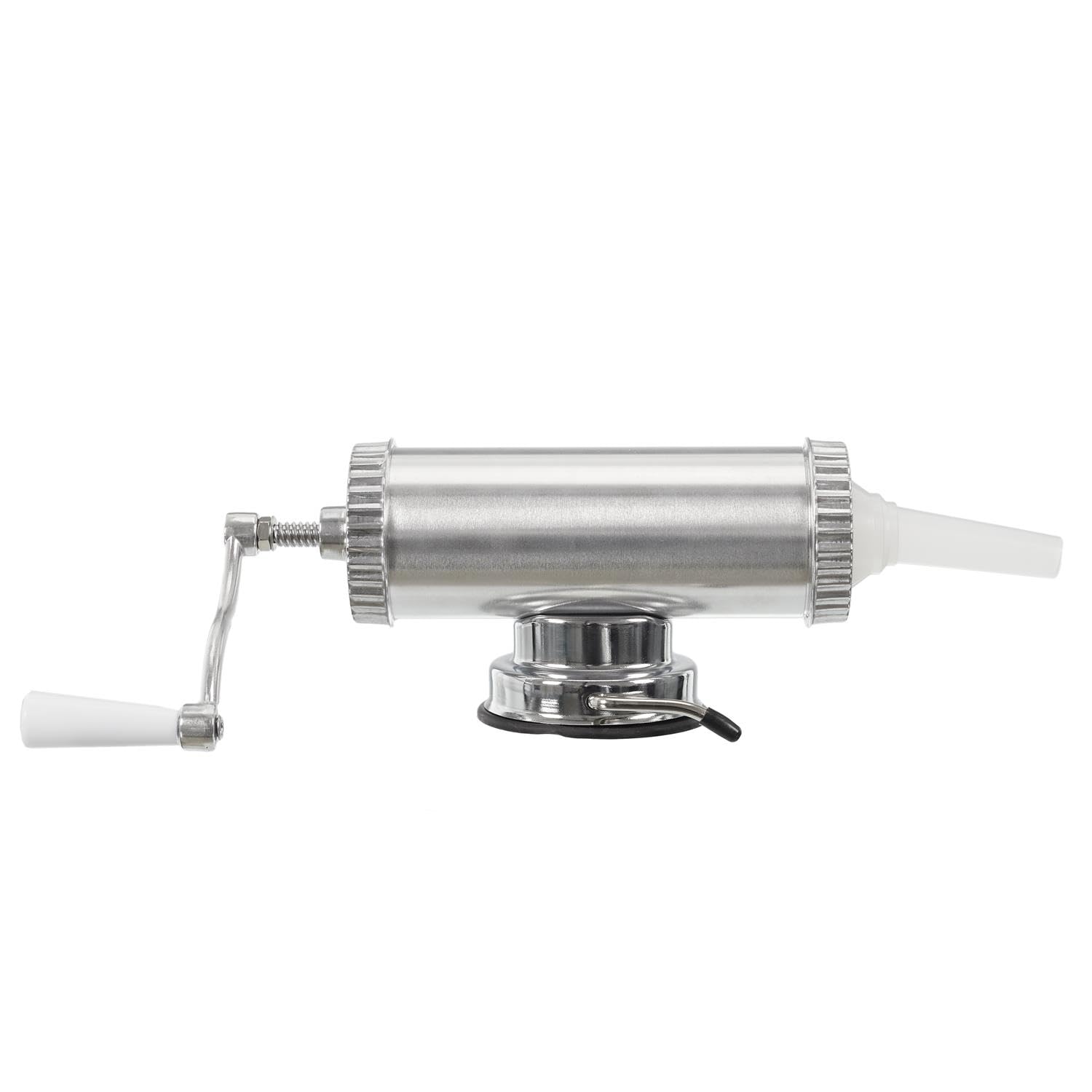 Macchina per salsicce professionale in acciaio inox con 3 beccucci – Insaccatrice manuale/riempitrice per carne – Insaccatore a manovella per salsicce fatte in casa – Argento