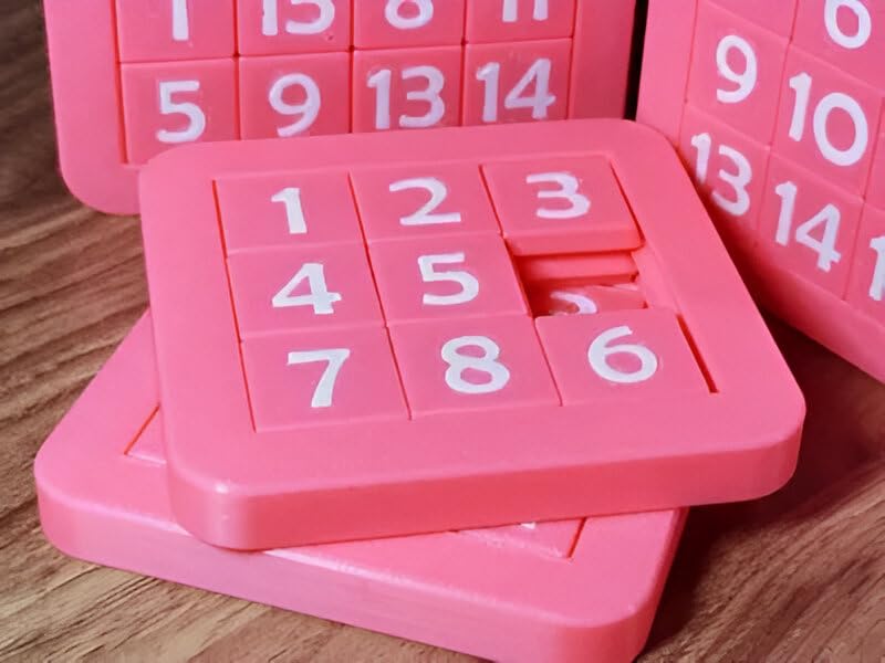 Beoals Number Sliding Puzzle Game, Multicolor PlasticPuzzle,Figure Toy, Classic 15-Piece Brain Teaser 1