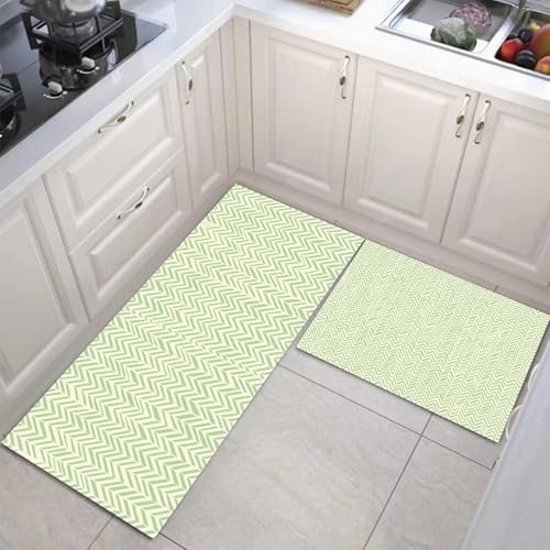 Tapis de cuisine antidérapant et lavable à motif géométrique rétro - 4