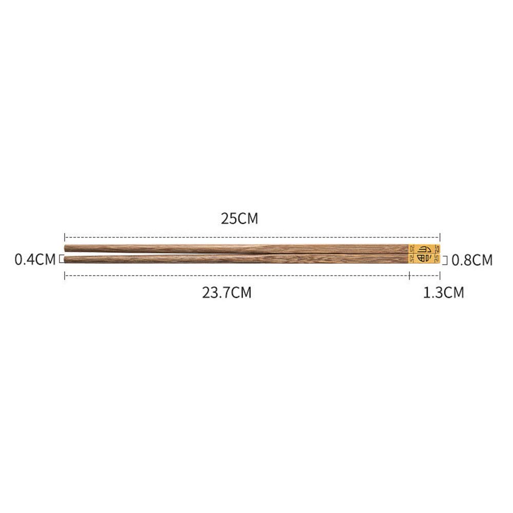 Baguettes en bois réutilisables 2 paires, lavables au lave-vaisselle, coffret cadeau traditionnel chinois élégant, baguettes japonaises de style classique, baguettes écologiques de 9 pouces-B (B)
