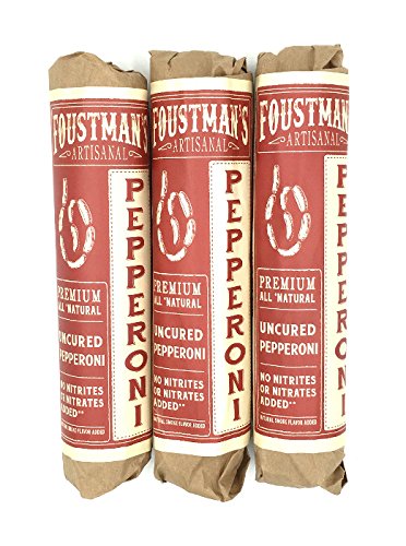 Foustman s Pepperoni, Artisan, Nitrate-Free, Naturally Cured (Pack of 3)