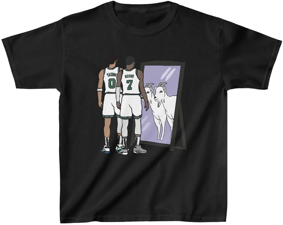 Youth T-Shirt Jayson Tatum and Jaylen Brown Mirror Goats Boston Basketball T-Shirt