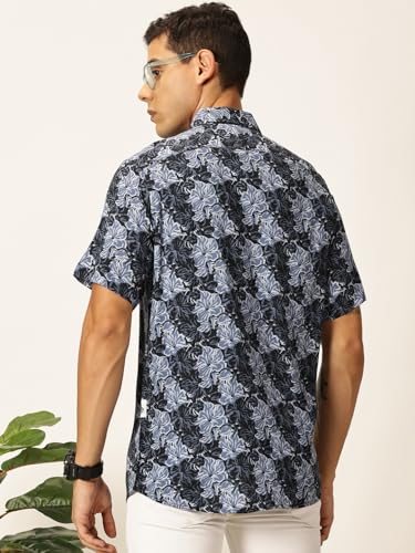 Image of Thomas Scott Men's | Printed | Half Sleeve | Regular Fit | Rayon | Spread Collar | Casual Shirt