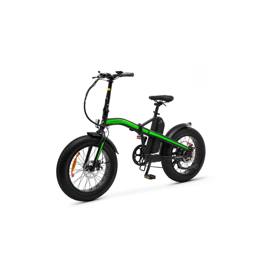 Argento, Mini Mad, E-Vélo, Moteur 250W, Batterie 375WH, 20 Pouces, Noir/Vert