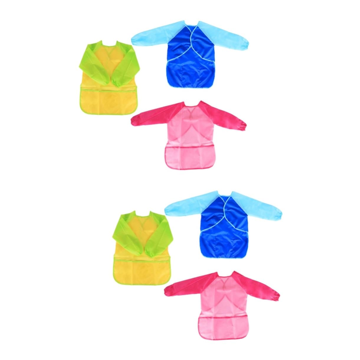 Toyvian 6pezzi Grembiule Per Ragazzo Ragazza Da Maniche Lunghe Protezione Per Disegno e Pittura Facile Da Pulire e Riutilizzabile
