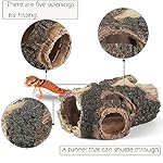 Aquarium Wood Fish Tank Decorations，Resin Fake Logs Terrarium DÉCor, Reptile Hide Aquarium Hideout for Fish Cave, Small Turtles, to 20 Gallon Tank - Image 4