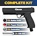 Streetwise Heat .50 Caliber Defense Launcher, Kinetic Impact Ball Gun - Personal Protection Pistol Includes 10 Rubber Balls, 10 Quicksilver Metal Composite Rounds, & 2 CO2 Canisters