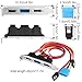 ELFJMZP Dual-Port eSATA Bracket, Desktop SATA to External eSATA Expansion, Middle Molex 4-Pin Power Connector, 2X SATA Cables + Power Cable 45cm, 6Gbps, Fits Standard PCIe Bracket Slot