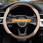 Cooling Steering Wheel Cover, Universal 15 Inch, Brown Beige - Image 2
