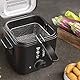 Elektrische Fritteuse Cecotec CleanFry Infinity 1500 1,5 L. 900 W, OilCleaner-Filter, Antihaft-Schüssel, Deckel mit Filter und Kontrollfenster, Schwarz lackiert