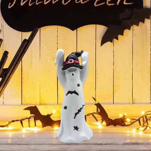 Ghost decoration halloween sculpture résine ornement table - 6