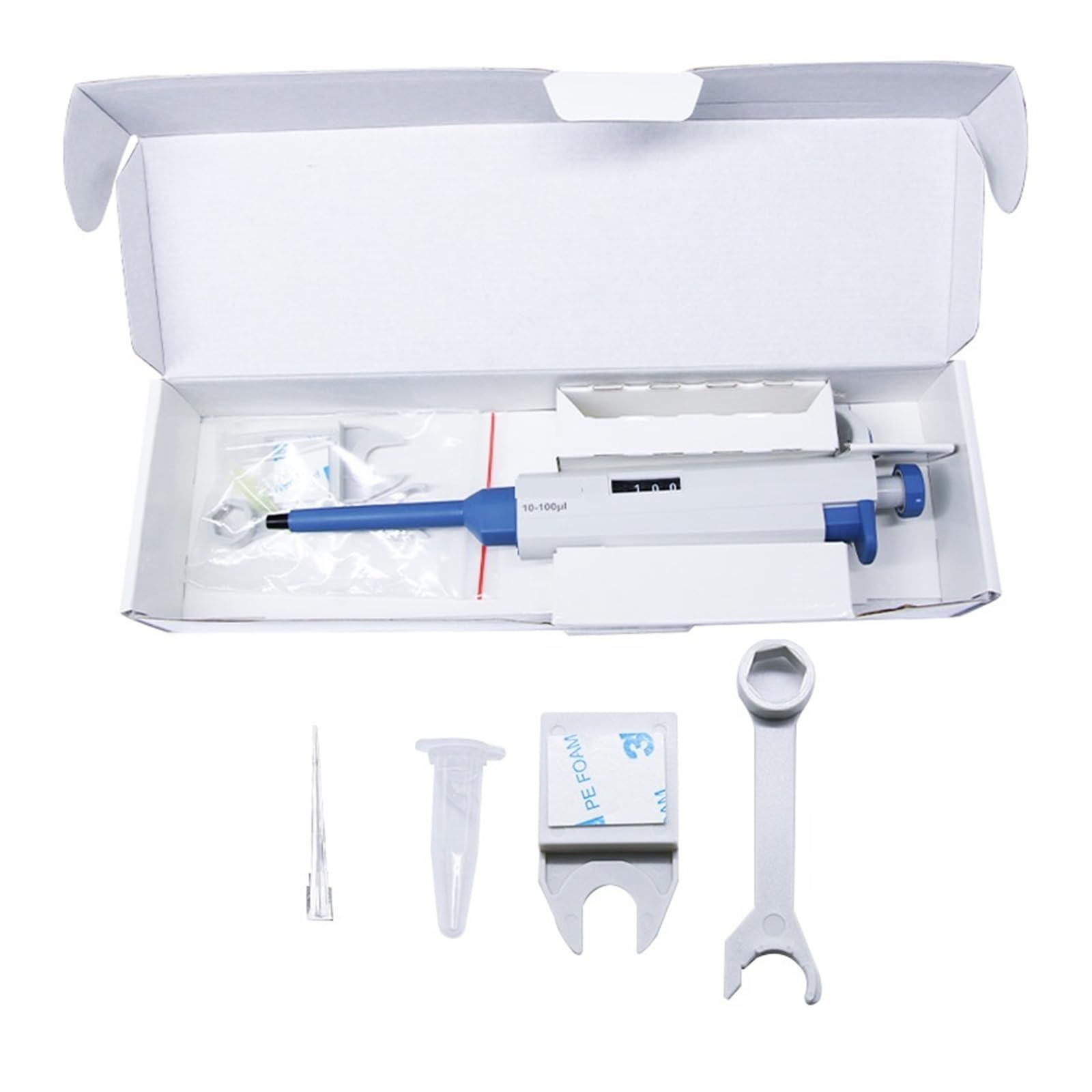 Pipettatrice digitale regolabile a volume variabile da 0,1UL a 10ML Pipettatrice con puntali for pipette Attrezzature for forniture di laboratorio Estrazione accurata(0.1-2.5ul)