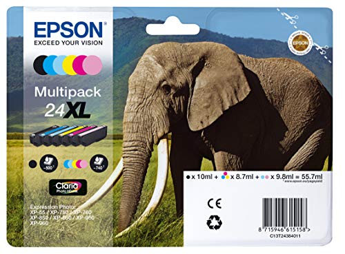 Epson Pack 6 Cartouches d'encre Elephant T2428XL