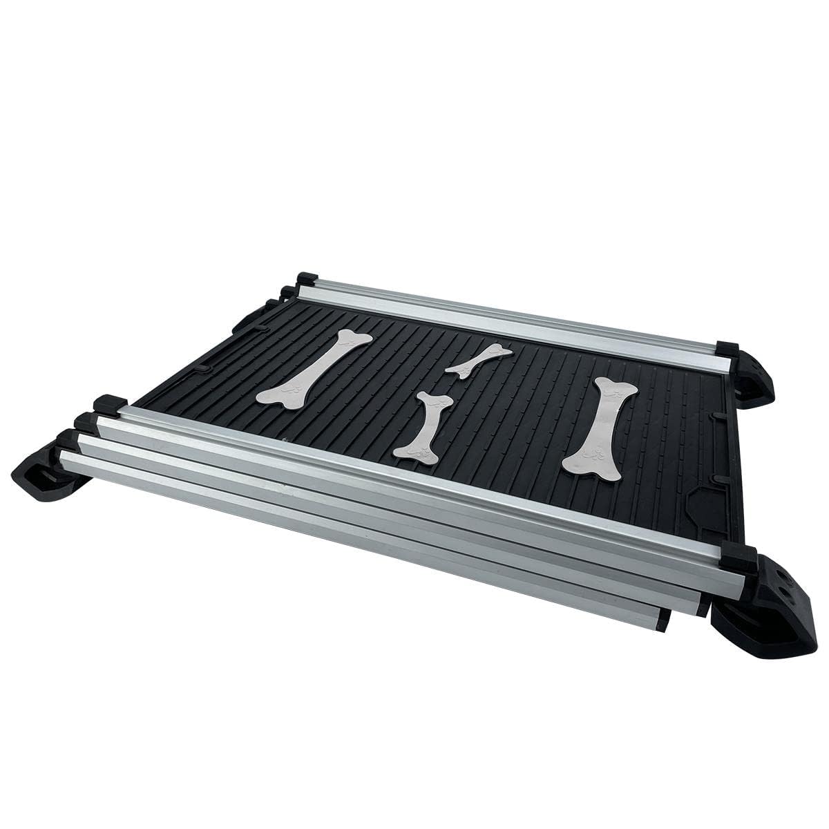 KATSU Tools Rampa per cani telescopico, capacità di carico 70 kg/150 libbre, 71 cm-156 cm in lega di alluminio portatile pieghevole leggero antiscivolo superficie Pet Car Van Rampa