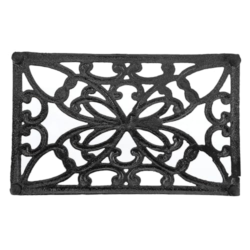 OLegei Dessous de Plat rectangulaire en Fonte Vintage avec Pattes en Caoutchouc protéger Les Plats Chauds Support pour Casserole pour la Cuisine et la Table...