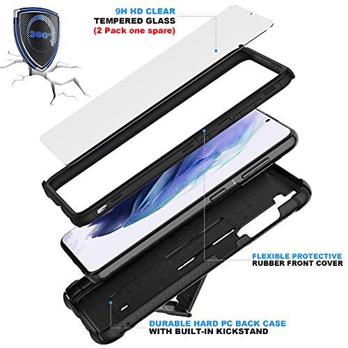 ORETECH Cover per Samsung Galaxy S21 5G 2021, [2 X...