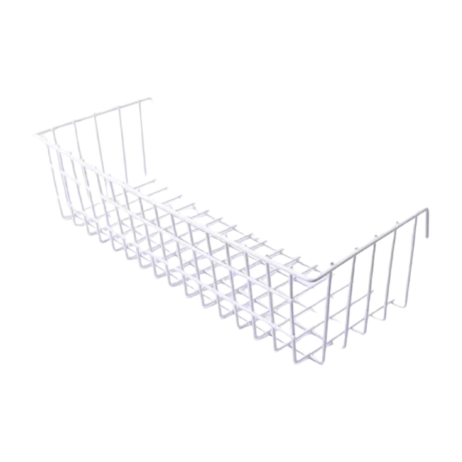 CALANDIS Wire Basket Multipurpose Iron Cabinets Organizer for Closet Kitchen Bathroom White | Storage Bins & Baskets | Home Organization | Household Supplies & Cleaning-image-2