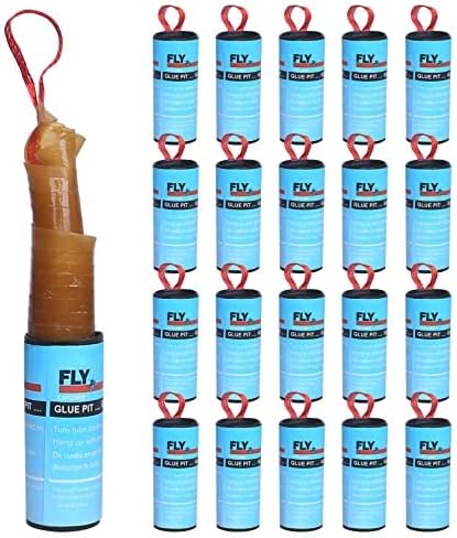 20Pcs Sticky Fly Traps, Insect & Fruit Gnat Sticky Traps, Fly Catcher Fly Ribbon for Indoors and Outdoor, Non Toxic Hanging Fly Strips Pest Control for Home