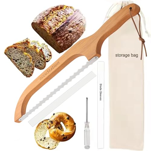 Sourdough Slicer, Lame Bread Tool, Sourdough Knife, Dough Cutter, Bread Slicer For Homemade Bread, Baguette Scoring Kit, Double-Sided Serrated Blade Perfect Slices 16 Inch