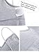 3 Pieces Neck Women Bra Seamless Padded Camisole Bandeau Tube Bra with Elastic Straps (Black, White, Grey, S-M)