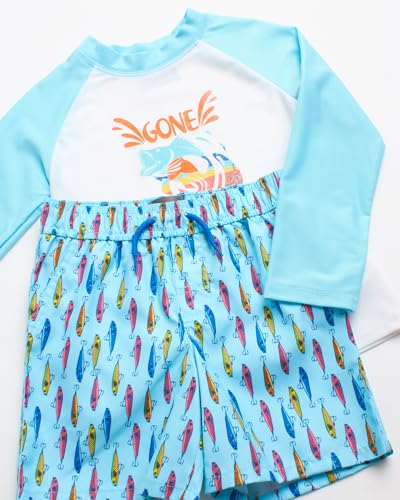 Eddie Bauer Toddler Boys' Rash Guard Set - 2 Piece UPF 50+ Quick Dry Swim Shirt and Trunks - Baby Boy Swimsuit (Sizes: 2T-4T)3