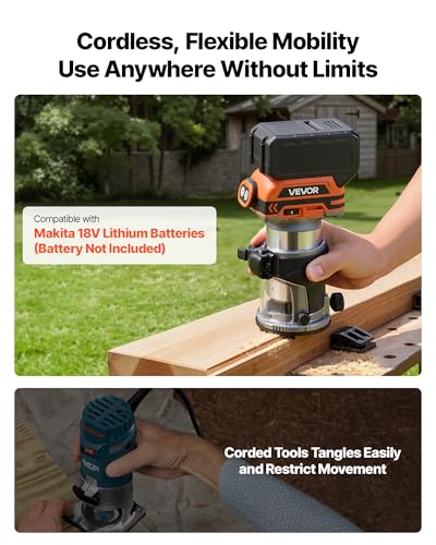 VEVOR Cordless Compact Palm Router