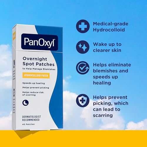 PanOxyl PM Overnight Spot Patches, Advanced Hydrocolloid Healing Technology, Fragrance Free, 40 Count Pack of 1 - Image 3