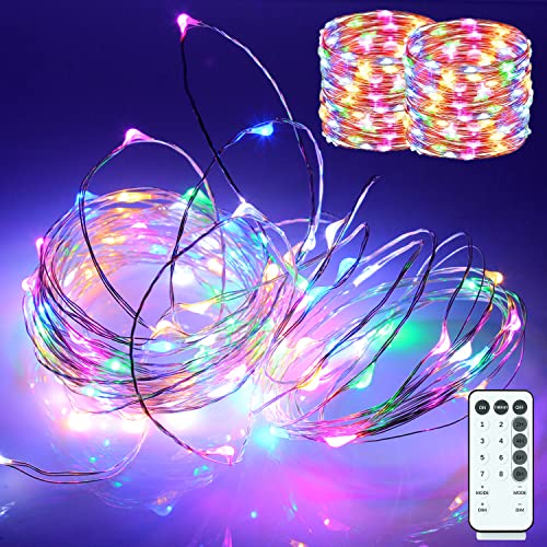 Duas peças de 10 metros de luzes LED decorativas, à prova d'água e brilhantes