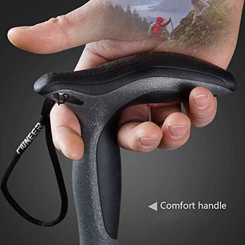 Telescopic Ergonomic Adjustable Handle with Quick Lock Anti-Shock System Trekking Poles for Hiking, Trekking, Camping, Travel