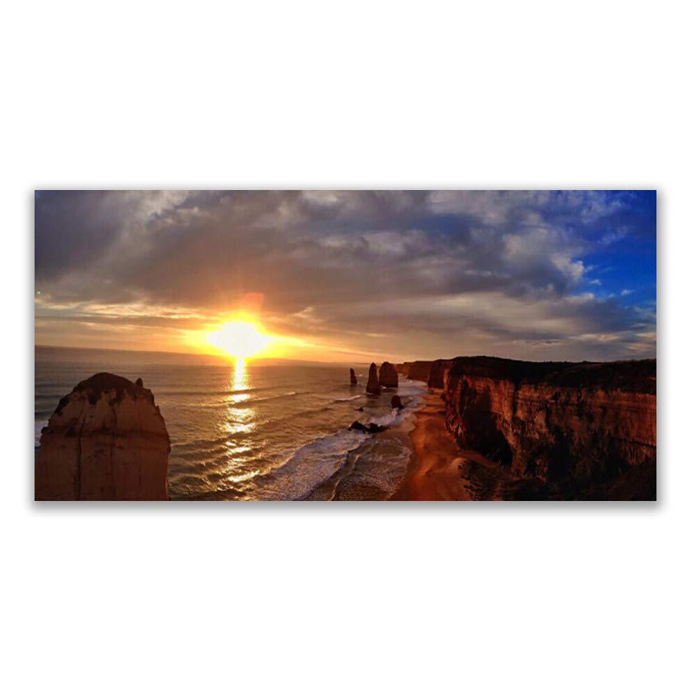 Tableau moderne design Tulup avec impression sur toile 120x60cm de paysage ensoleillé