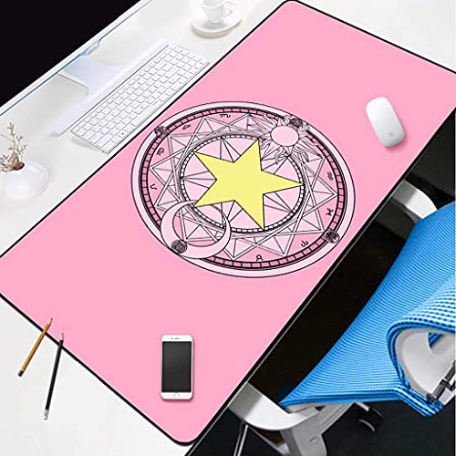 Tapis de souris gaming XXL manquez d'espace optez pour ce grand tapis rose anime