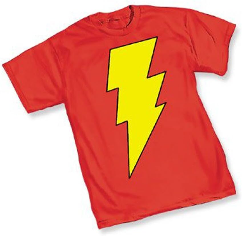 Captain Marvel Shazam! Symbol Red Adult T-Shirt