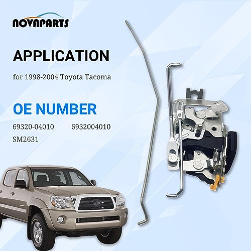 Image of NOVAPARTS 69320-04010 Front Right Manual Door Lock Latch for 1998-2004 Toyota Tacoma Base DLX Limited Pre Runner SR5 S-Runner w /o Power Door Lock