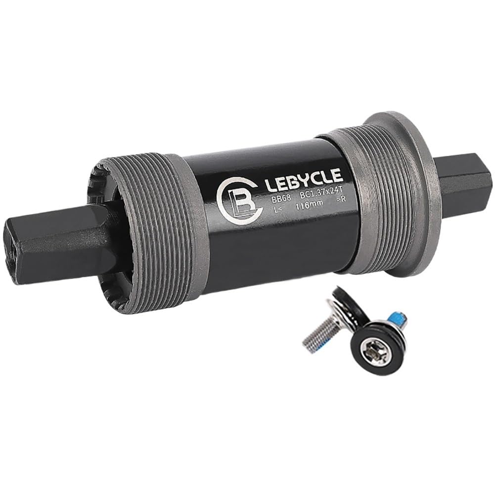 JIASHUNHE Bottom Bracket Bottom Bracket Threaded With Screws Bike Hollow Axle 110.5/113/118/120/122.5/126mm(116MM)