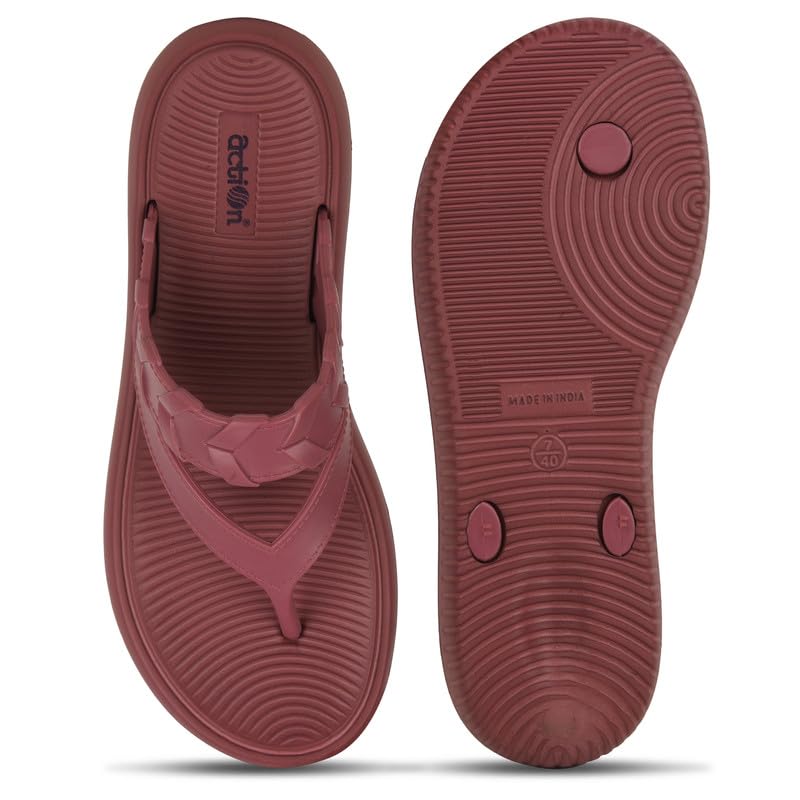 Image of ACTION Extra Soft Slipper for Women | Orthopedic, Comfortable, Stylish Footwear for Everyday Use | Lightweight, Cushioned Footbed, Non-Slip Sole | Perfect for Summer, Beach, and Casual Wear