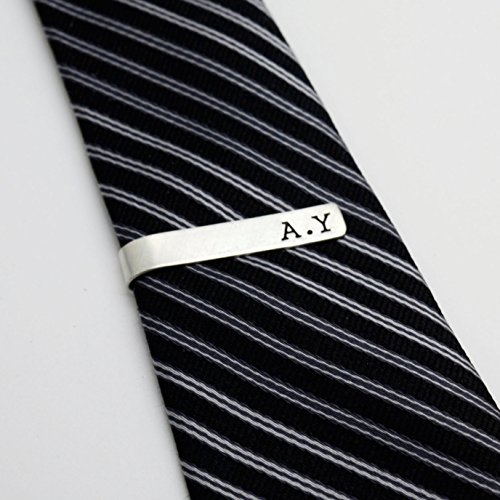 Father's Day Personalized Sterling Silver Tie Clip, Necktie Pinch Clip, Tie Bar, Present For Men #TOP6