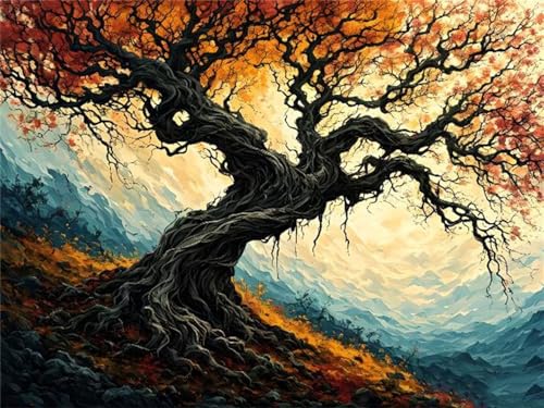 Diamond Painting Automne 120x80cm : Kit Broderie Diamant Complet pour Adulte