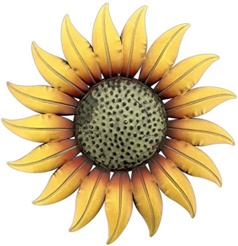 Collectible Badges Metal Decorative 14" Sunflower Wall Plaque image 3