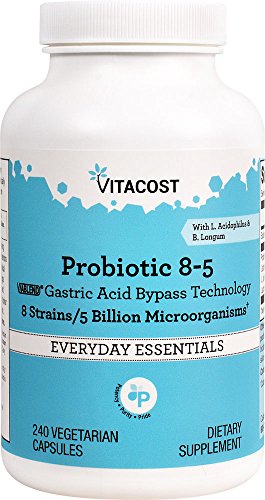 Vitacost Probiotic 8-5'8 strains / 5 Billion CFU' - 240 Vegetarian Capsules