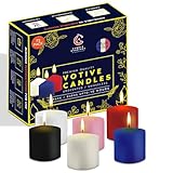 Candle Charisma Votive Candles Bulk Ivory Unscented 10 Hour Burn - Soy Wax Blend - Set of 72 MADE IN USA