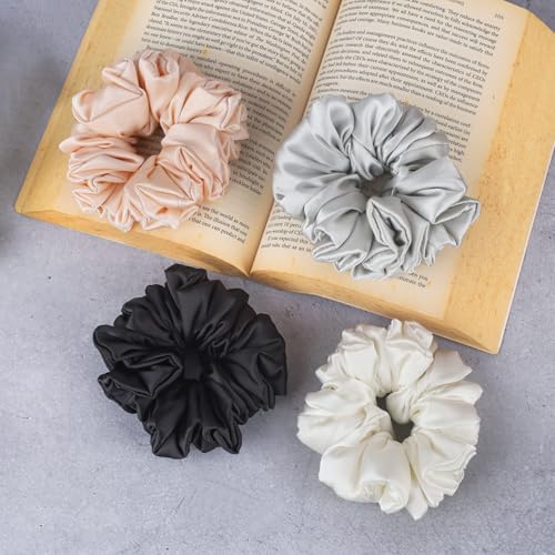 Image of Satin Silk Scrunchies for Women or Girls, Scrunchies Hair Ties, Ponytail Holder, Women Hair Accessories, Elastic Hairbands, Best Gift for Wife, Friends, Mom, Sister