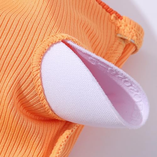 Image of Girls Swimsuit Color Block Twist Bathing Bikini Suit Adjustable Straps Girls 2 Piece Swimsuit 7-14 Years