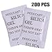 Price comparison product image 200 x Desiccant Bags Silica Gel Sachet Desiccant Packet Reusable Dehumidifier Mildew Odors for Food Handbags Shirts Hats Luggage(White)