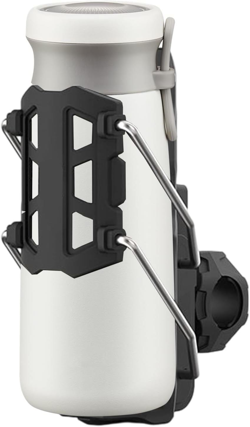 Bike Water Bottle Holder, 3.15x3.15x6.69 inch Bicycle Bottle Holder for Travel, Automatic Clamp Motorcycle Drink Cage with 360° Rotatable for Bicycles, Road Bikes, Handlebars, Motorcycles
