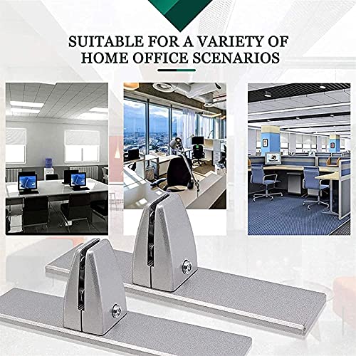 Pince de bureau pour panneau de séparation et support extension table argent - 6