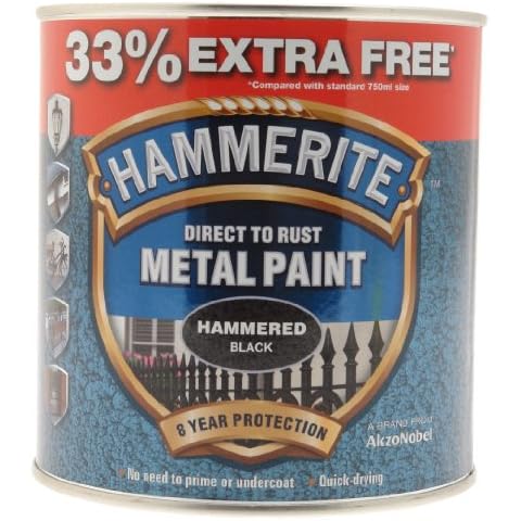 Hammerite 5158237 Hammered Black Metal Paint Cover