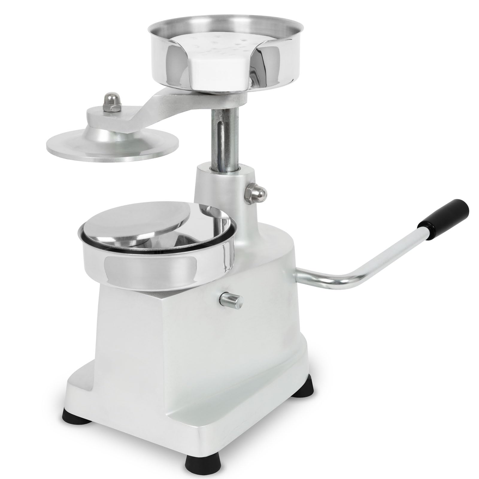 VERTES Hamburgatrice Pressa per Hamburger in acciaio inossidabile, per la produzione professionale di hamburger con un diametro di 13 cm, inclusi 500 carta cerata, piedi in gomma robusti