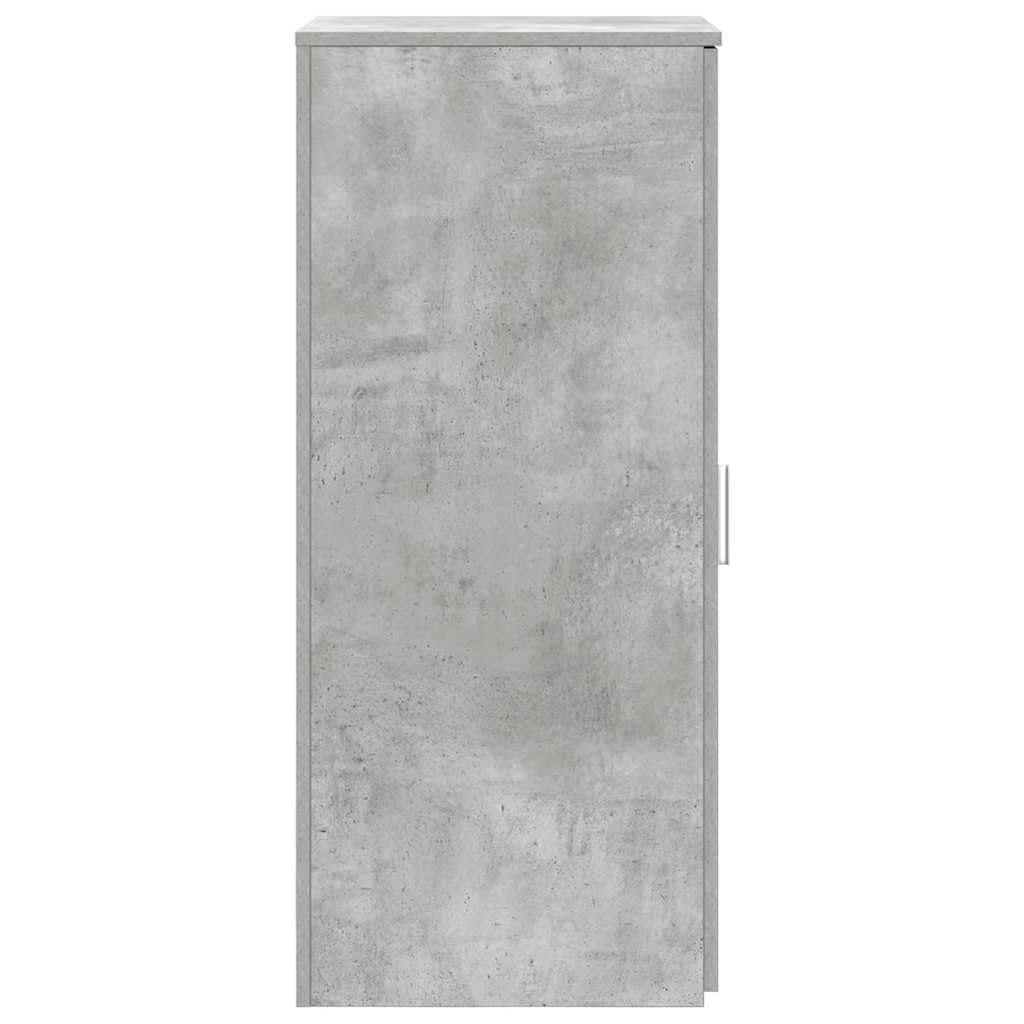 vidaXL Mobile Portaoggetti Grigio Cemento 40x45x103,5 cm in Truciolato, Armadio, Armadio da scrivania, Armadio da Ufficio, Armadio credenza