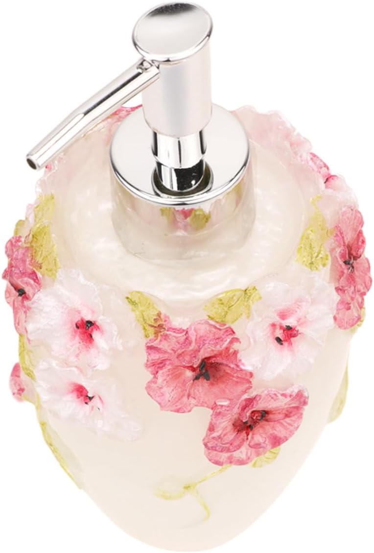 300ml Portable Refillable European Style Resin Bottle Dispenser with Elegant Light Green Design for Lotion and Conditioner, for Travel and Home Use