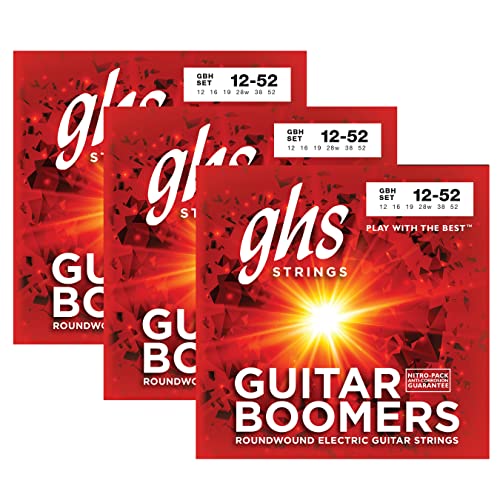 Ghs Strings - Guitar Boomers - Gbh-3 Set (3 Sets) - Heavy Gauge - 012-052 - Electric Guitar Strings #TOP19